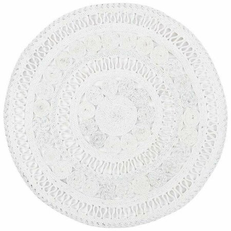 SAFAVIEH 6 x 6 ft. Cape Cod Round Area Rug, Ivory CAP222A-6R